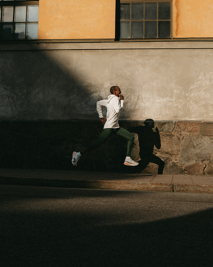 Åsunden Men's Hoodie Off-white/ Green  YMR Track Club   