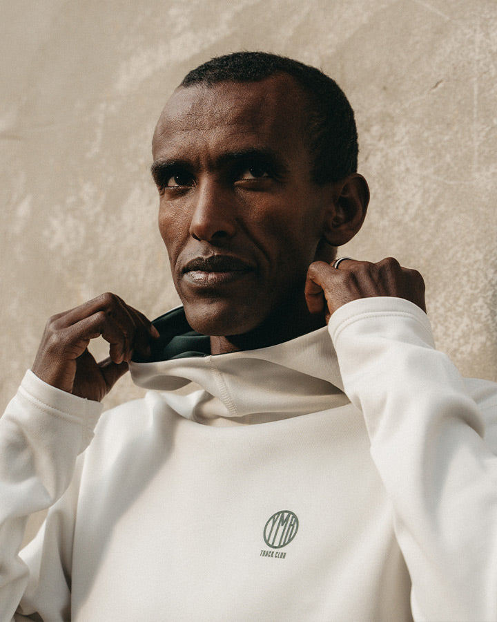 Åsunden Men's Hoodie Off-white/ Green  YMR Track Club   