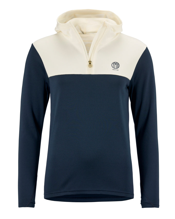 Åsunden Ladies Half Zip Hoodie Off-white/Navy Hoodie YMR Track Club   