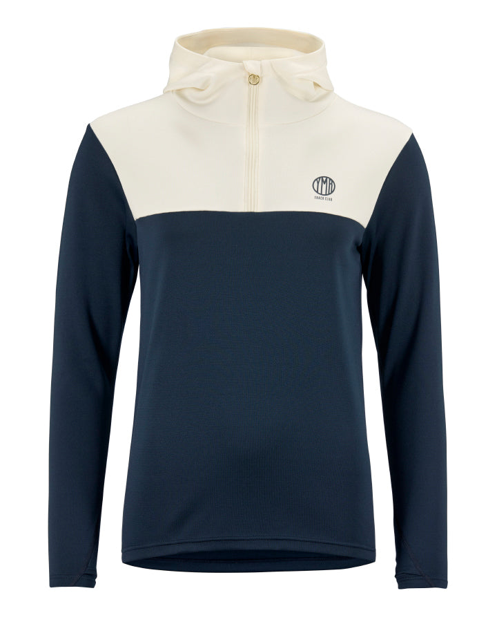 Åsunden Ladies Half Zip Hoodie Off-white/Navy Hoodie YMR Track Club   