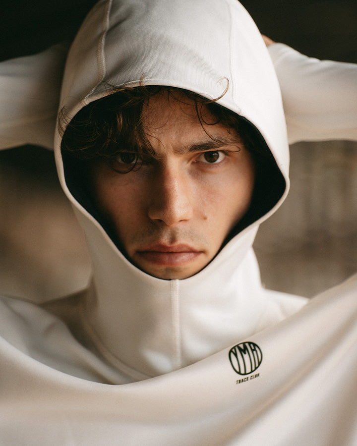 Åsunden Men's Hoodie Off-white/ Green  YMR Track Club   