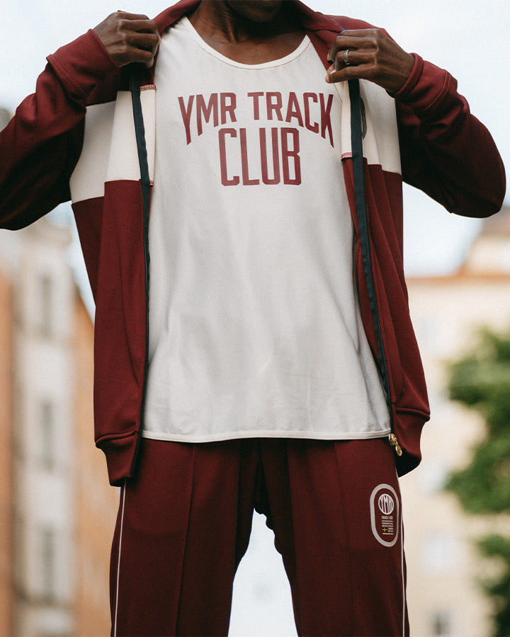 Stadion Men's Track Jacket Burgundy  YMR Track Club   