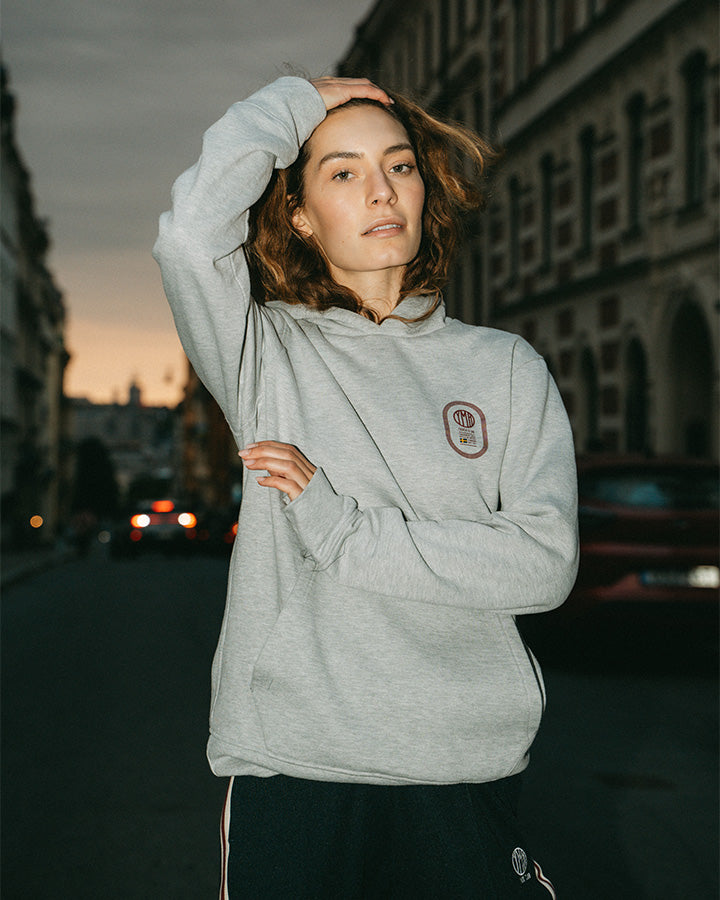 Stadion Ladies Hoodie Grey Melange  YMR Track Club   