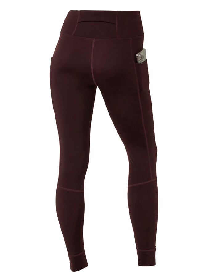 Siljan Ladies Thermal Tights Maroon YMR Track Club