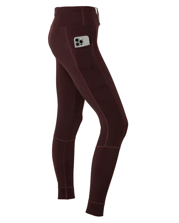 Siljan Ladies Thermal Tights Maroon YMR Track Club