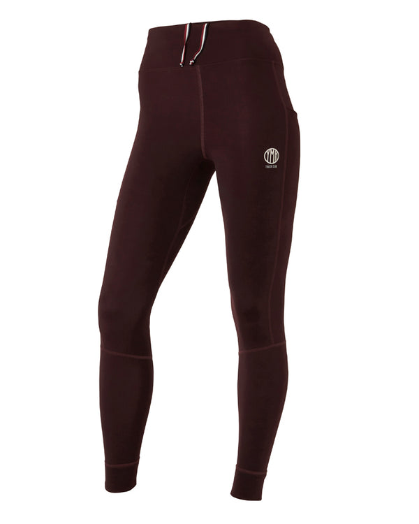 Siljan Ladies Thermal Tights Maroon YMR Track Club