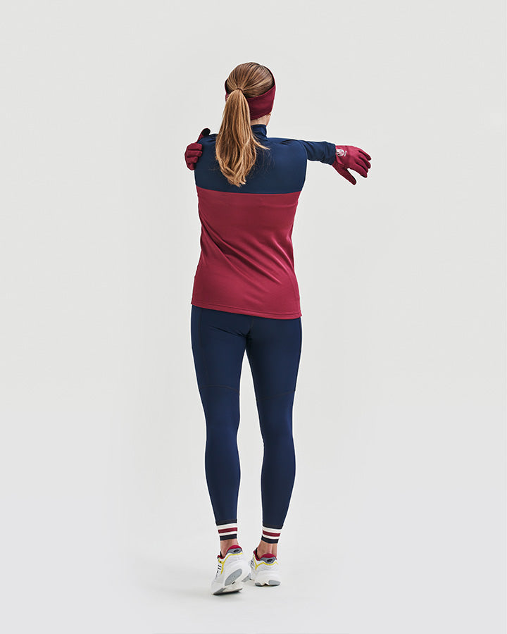 Åsunden Ladies Half Zip Navy/Burgundy  YMR Track Club   