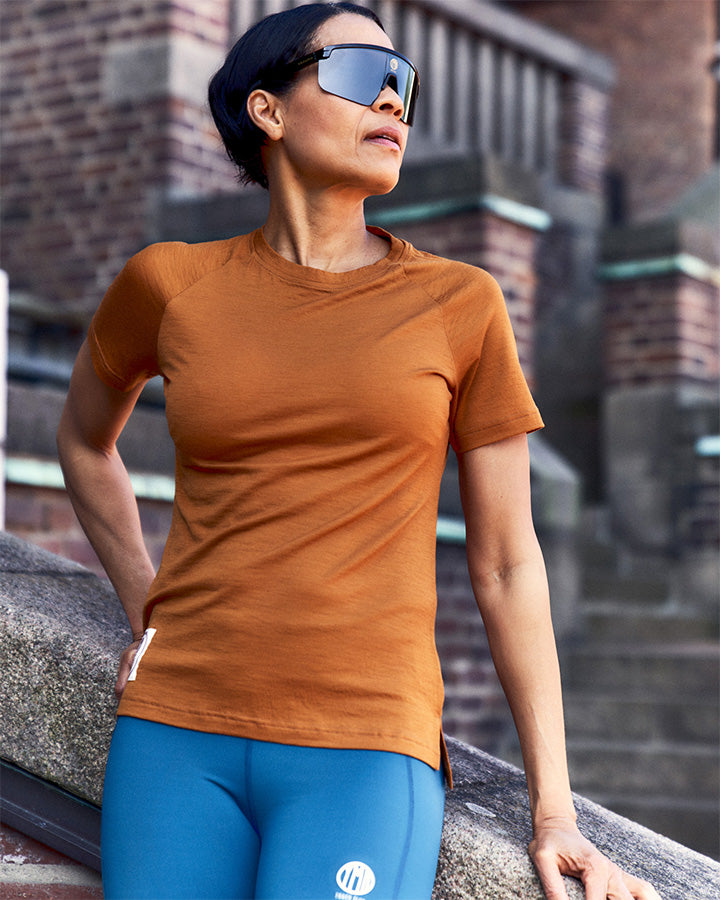 Västanede Ladies Merino T-Shirt Amber T-shirt YMR Track Club   