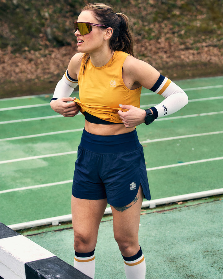 Bäckaryd Arm Sleeves Off-White/Ochre  YMR Track Club   