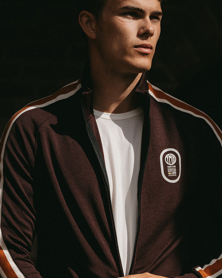 Off-Race Men's Track Jacket Maroon YMR Track Club