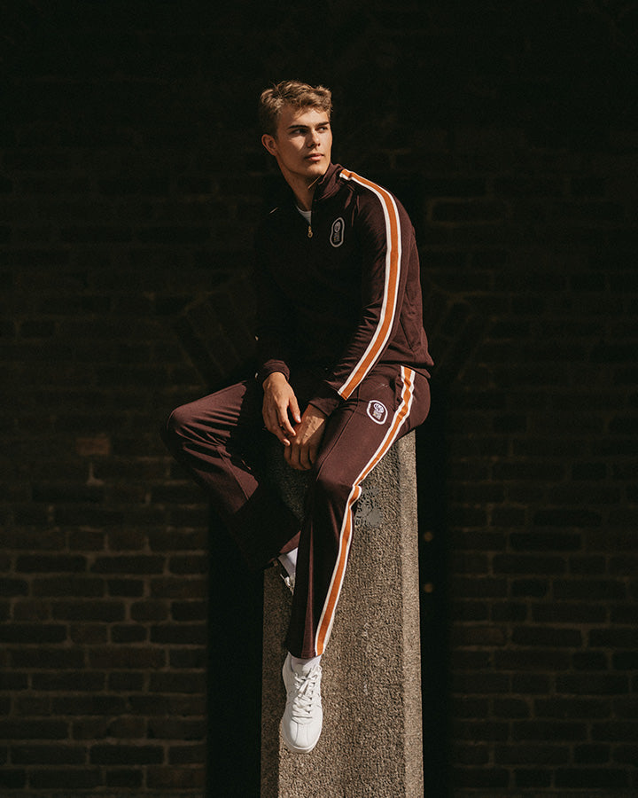 Off-Race Men's Track Jacket Maroon YMR Track Club
