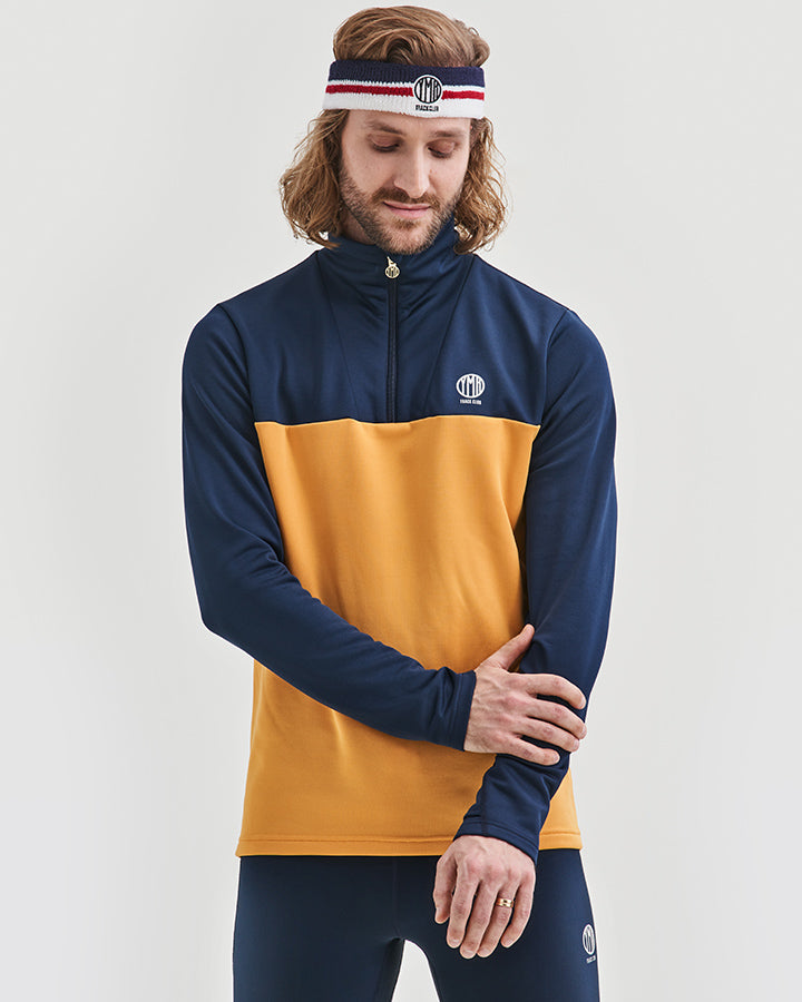 Åsunden Men's Half Zip Navy/Ochre Jacket YMR Track Club   