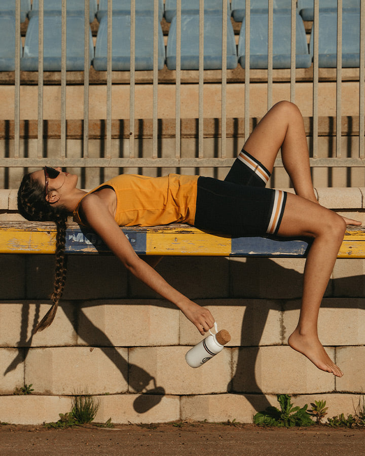 Utö Ladies Mid Tights Navy/Ochre Shorts YMR Track Club