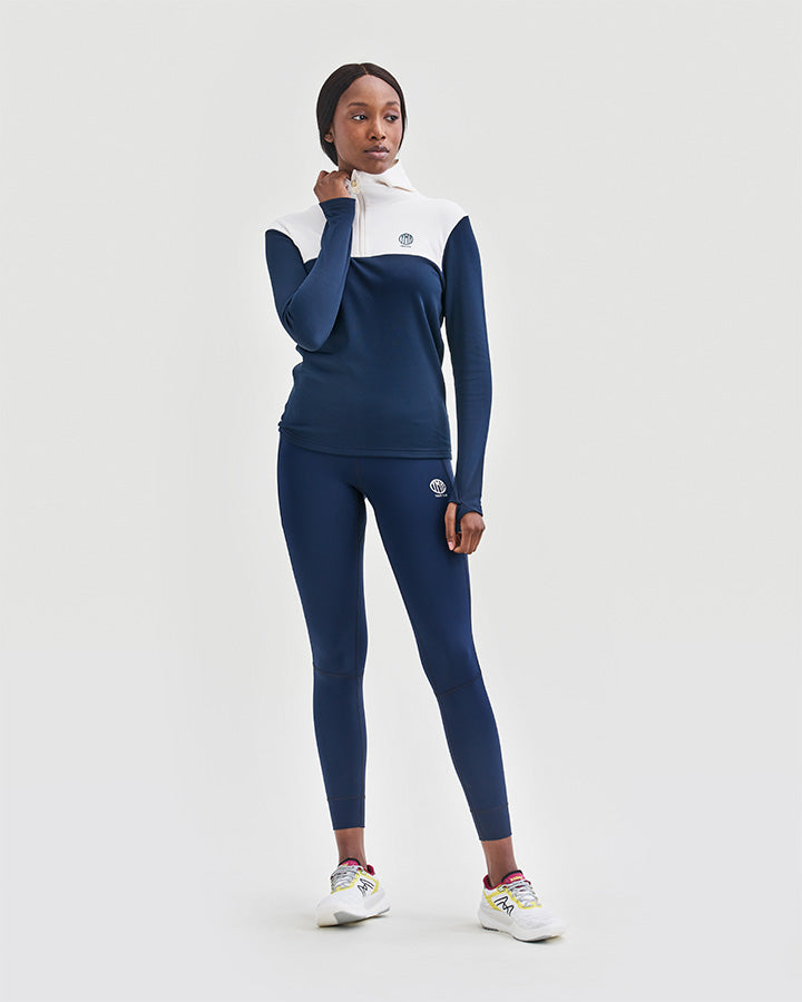 Åsunden Ladies half zip hoodie offwhite/navy Hoodie YMR Track Club