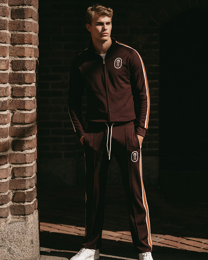 Off-Race Men's Track Jacket Maroon YMR Track Club