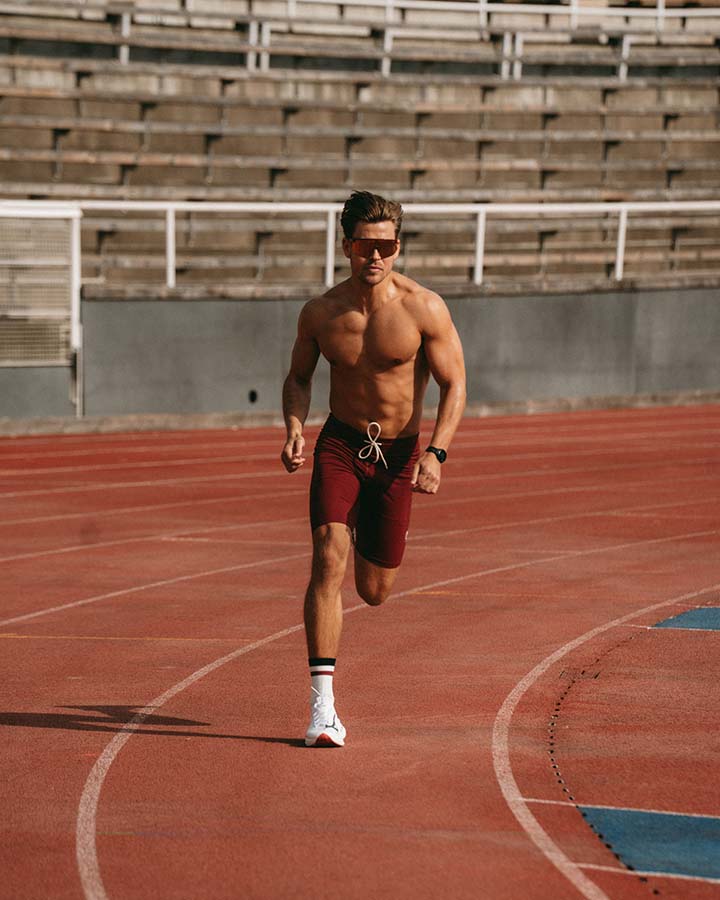 Bäckaryd Men's Mid Tights Burgundy YMR Track Club