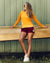1984 Plush Ladies LS Polo Ochre Long Sleeve YMR Track Club   