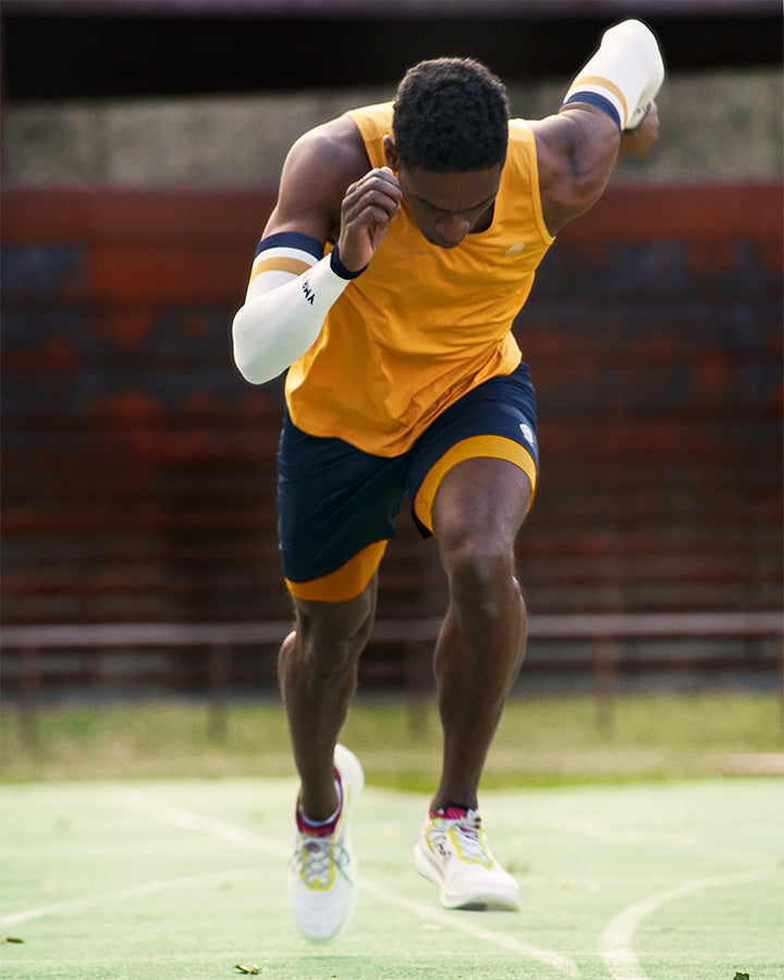Bäckaryd Men's Singlet Ochre Singlet YMR Track Club   