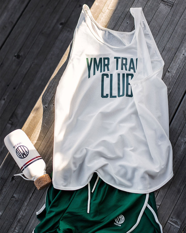 Änggården Mens Singlet Off-White/Green Singlet YMR Track Club   