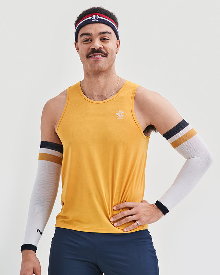 Bäckaryd Arm Sleeves Off-White/Ochre  YMR Track Club   