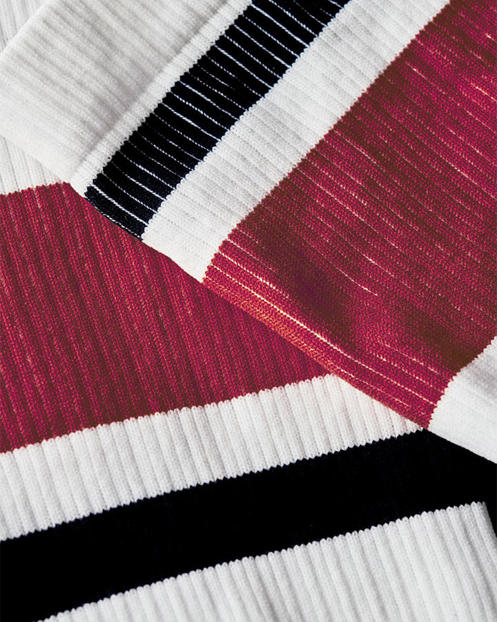 Åsunden Compression Socks Off-White/Burgundy Socks YMR Track Club