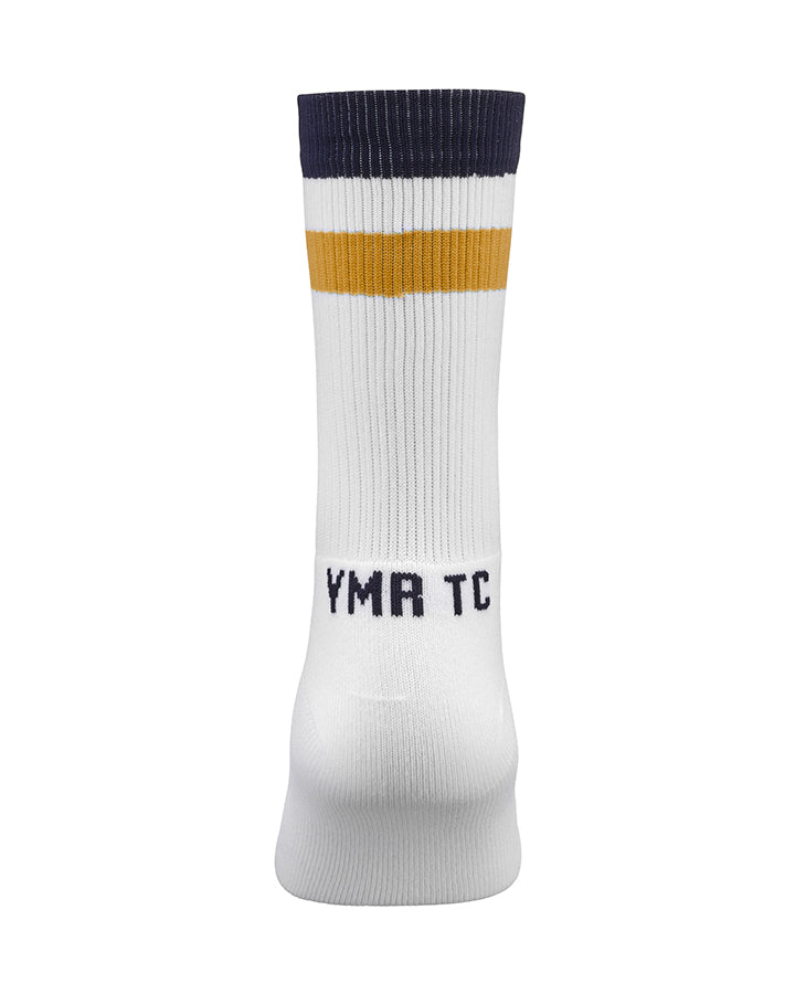 Åsunden Mid Crew Socks Off-White/Ochre  YMR Track Club   