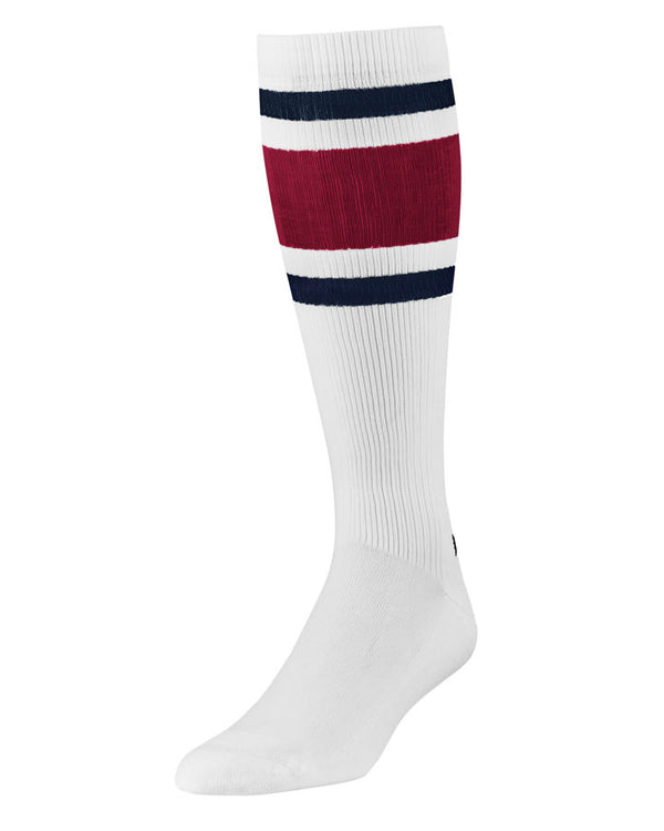Åsunden Compression Socks Off-White/Burgundy Socks YMR Track Club