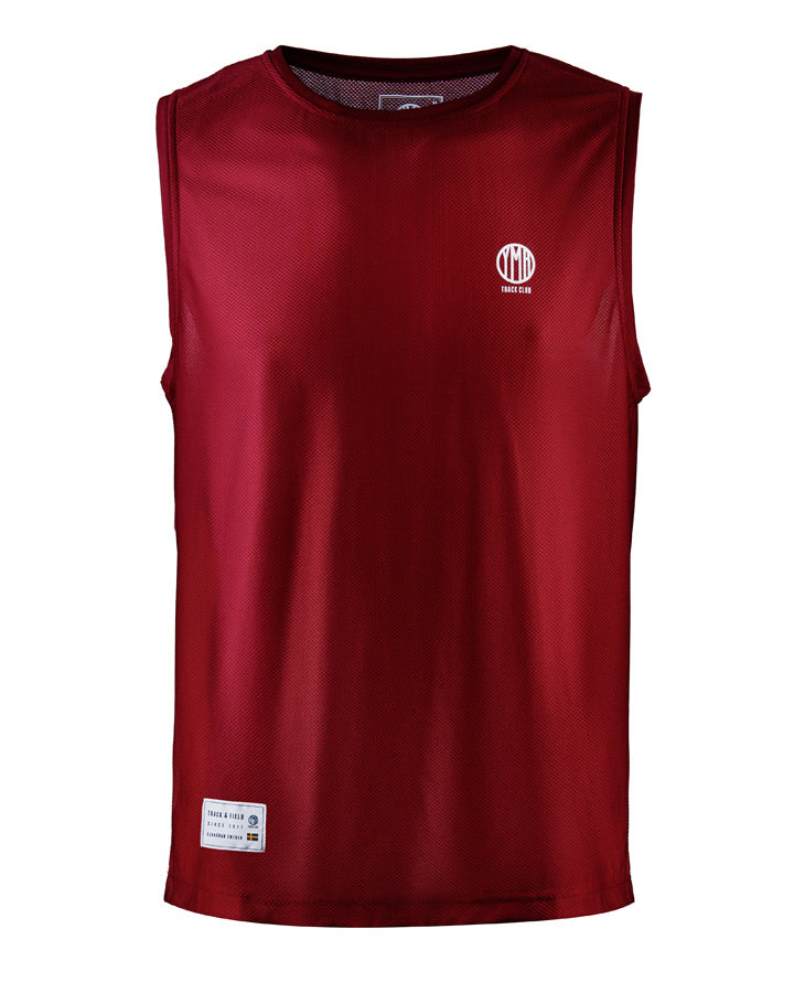 Söder Mälarstrand Vest Burgundy Singlet YMR Track Club   