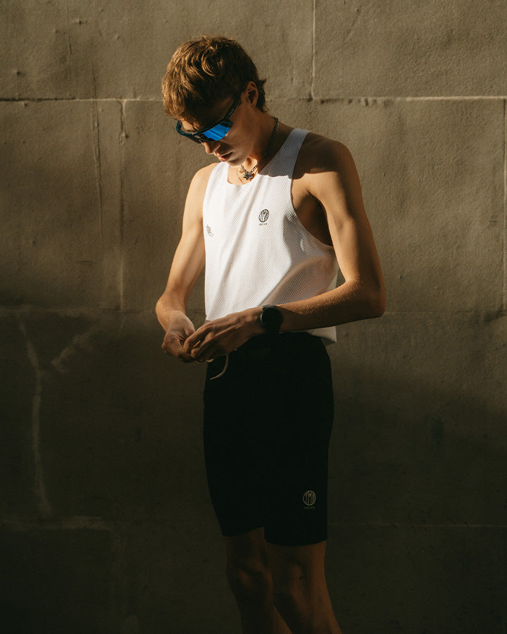 Stockholm Men's Speed Singlet White YMR Track Club