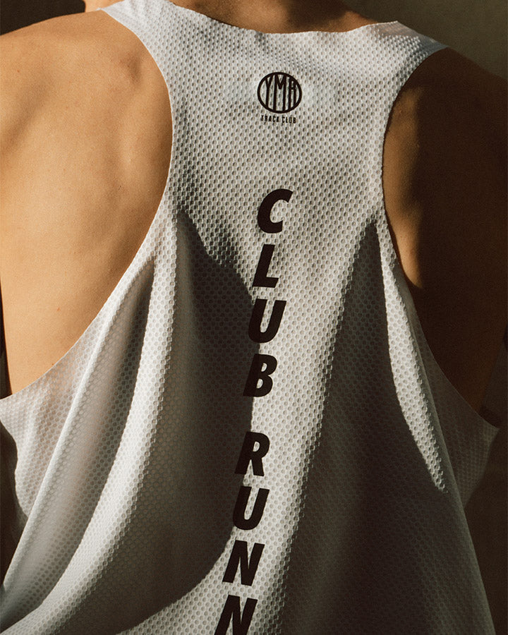 Stockholm Men's Speed Singlet White YMR Track Club