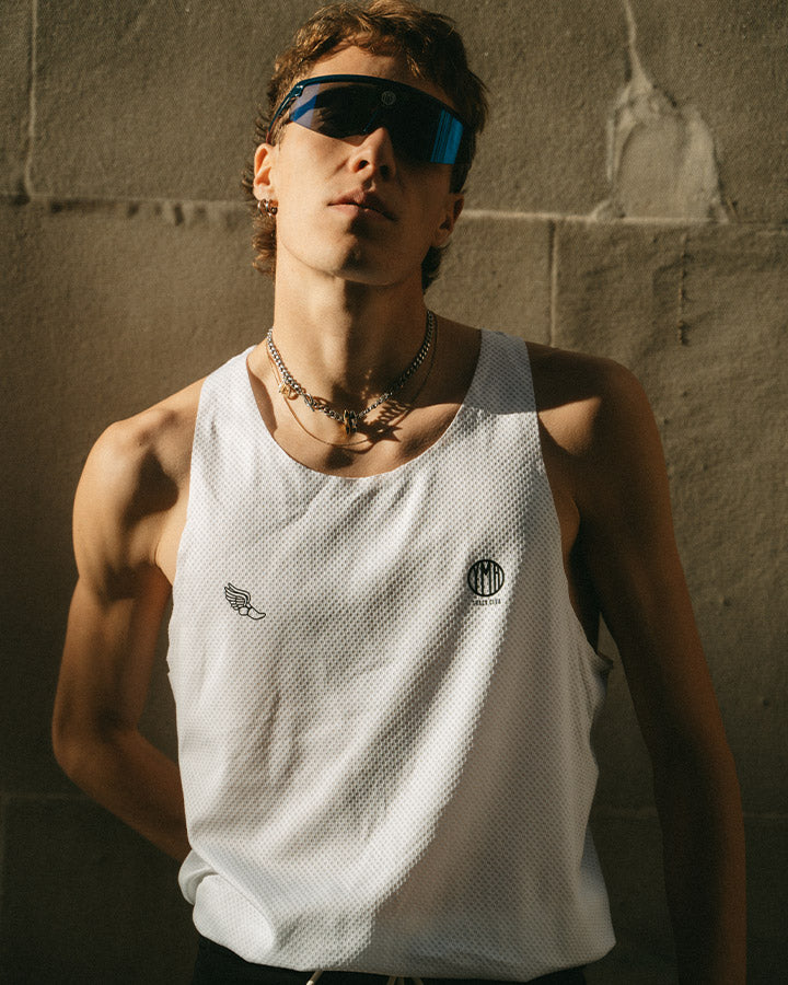 Stockholm Men's Speed Singlet White YMR Track Club