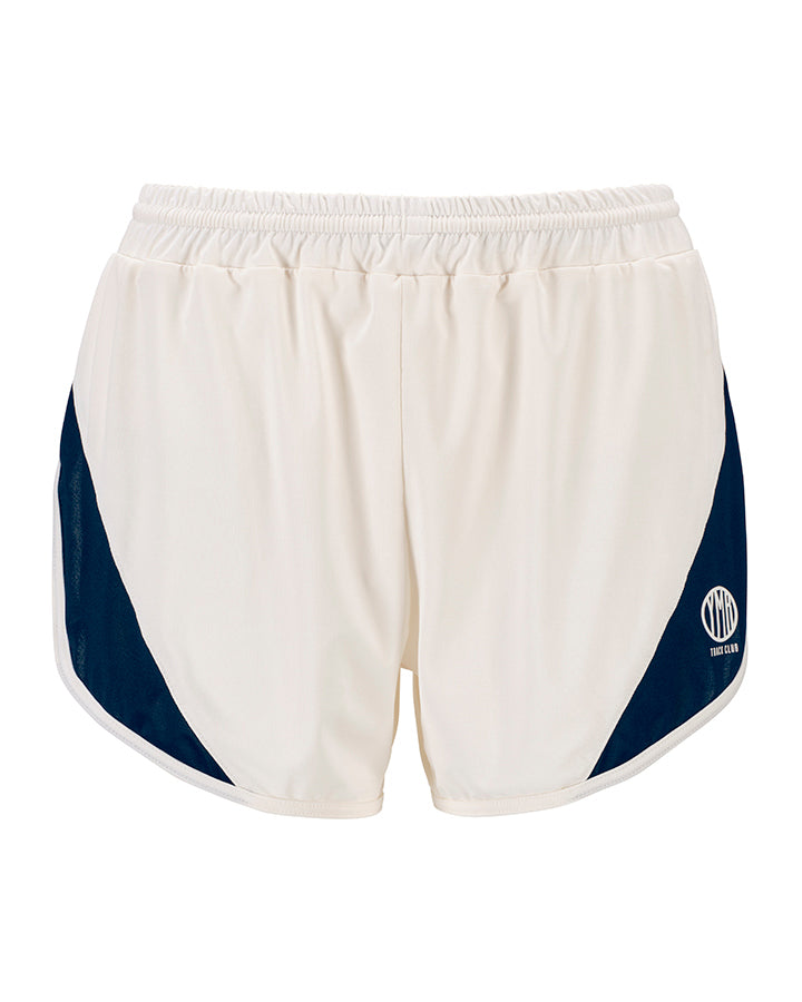 Clubhouse Split Shorts Off-White/Navy  YMR Track Club   