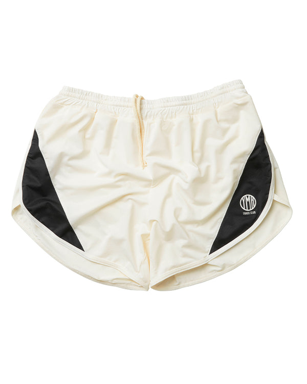 Clubhouse Split Shorts Off-White/Navy YMR Track Club