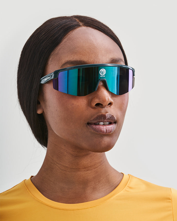 St Moritz Sky Sunglasses Green  YMR Track Club   