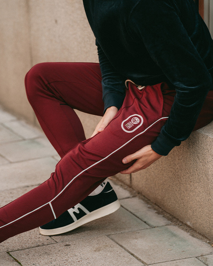 Mens maroon jogger pants online