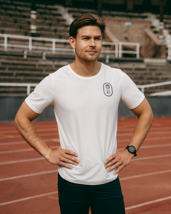 Stadion Men's T-shirt Off-White/Navy YMR Track Club