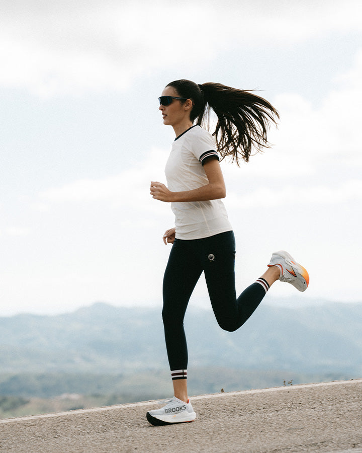 Utö Ladies Tights Navy/Burgundy Tights YMR Track Club