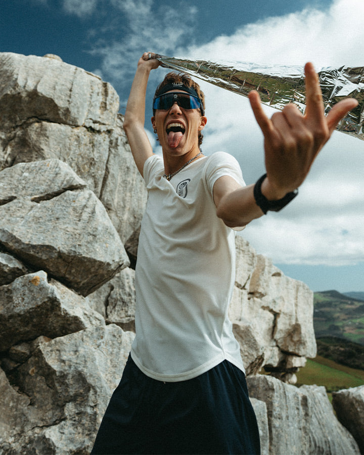 Stadion Men's T-shirt Off-White/Navy YMR Track Club
