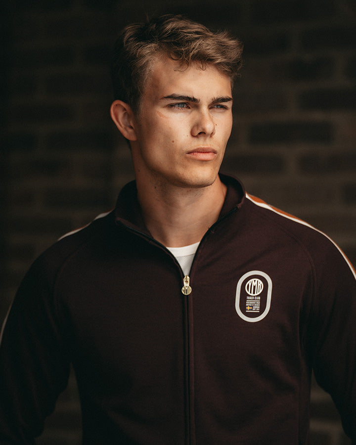 Off-Race Men's Track Jacket Maroon YMR Track Club
