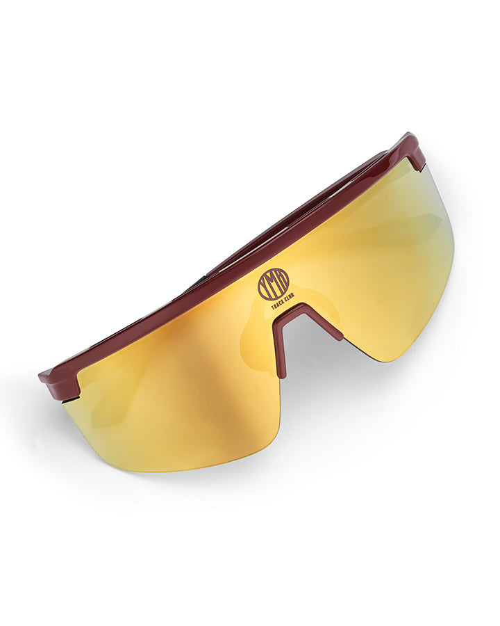 Massanella Performance Sunglasses Burgundy/Gold  YMR Track Club   